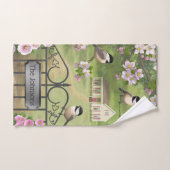 Victoriaans waterhouse Chickadees Flowers Bad Handdoek (Handdoek)