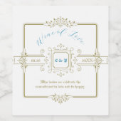 Victoriaans weddenschapslabel wijn etiket (Enkel label)