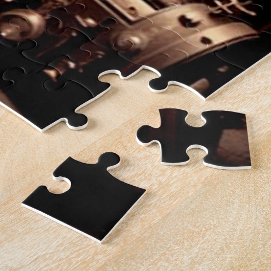 Victoriaans Wetenschapper ~ Steampunk Tijdmachine  Legpuzzel (Zijkant)