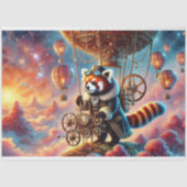 Victoriaans Whimsy Red Panda Journey Decoupage Tissuepapier (Voorkant)