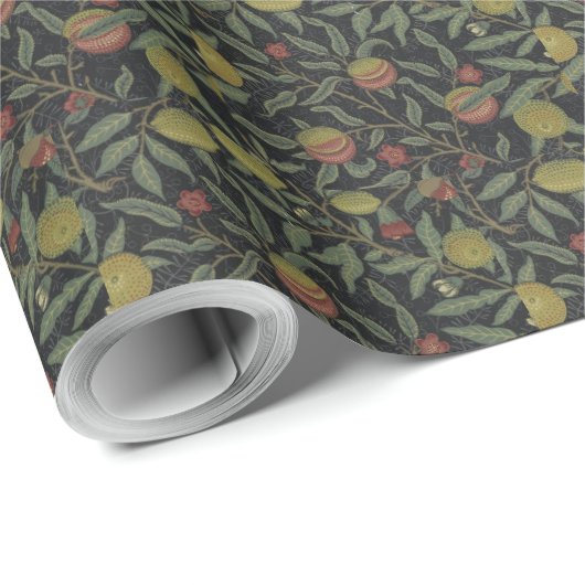 Victoriaans William Morris Fruit Leaves Wrap Cadeaupapier (Rol Hoek)