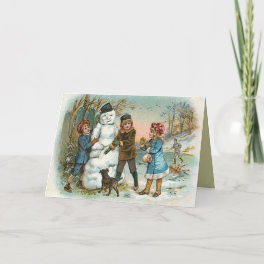 Victoriaans winterse Kaart (Voorkant)