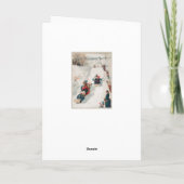 Victoriaans winterslee sneeuwslee scène kaart (Achterkant)