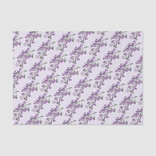 /Victoriaans Wisteria Flowers Tissuepapier (Voorkant)