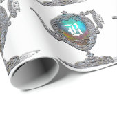 Victoriaans witte teapot monogram cadeaupapier (Rol Hoek)