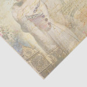 Victoriaans Woman Dressmaker Decoupage Tissuepapier (Detail)