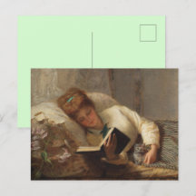 Victoriaans Woman Leading Holding Kitten Briefkaar