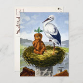 Victoriaans wortelBaby in een nestBriefkaart Briefkaart (Voorkant / Achterkant)