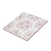 Victoriaans, zacht geel, zacht roze, floreel, patr tegeltje (Zijkant)