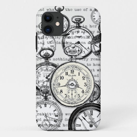 Victoriaans zakhorloge Alice in Wonderland Case-Mate iPhone Case (Achterkant)