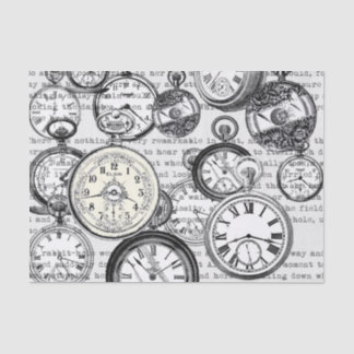 Victoriaans zakhorloge Alice in Wonderland Tissuepapier