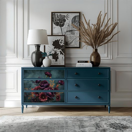 Victoriaans Zee Green Blossom Glow Decoupage Craft Tissuepapier