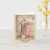  Victoriaans zus verjaardag sentimenteel Kaart (Gele Bloem)