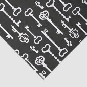 Victoriaans zwarte en witte sleutels tissuepapier (Detail)