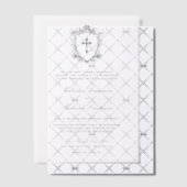 Victoriaans zwarte katholieke bruiloft vellum uitnodigingen (Offset (Uitnodiging))