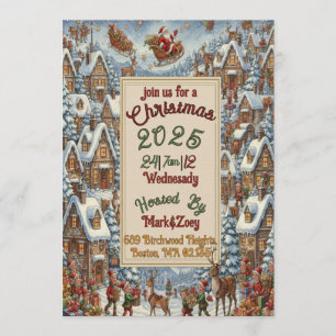 Victoriaanse Aquarel Kerstman Kerstcollectie Kaart