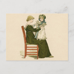 Victoriaanse baby Greenaway moeder Briefkaart