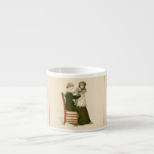 Victoriaanse baby Greenaway moeder Espresso Kop