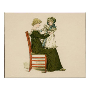 Victoriaanse baby Greenaway moeder Perfect Poster