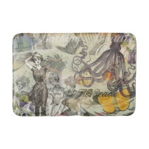 Victoriaanse badschone Kraken Vintage Surrealisme Badmat