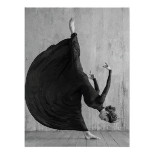 Victoriaanse balletdanseres in beweging perfect poster