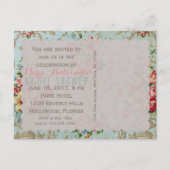 Victoriaanse Bloemen - Ansichtkaart / RSVP / Uitno Aankondigingskaart (Achterkant)