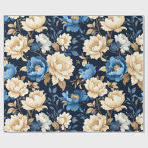 Victoriaanse bloemen blauwe cadeautas
