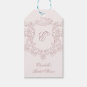 victoriaanse bloementuin bruiloft cadeaulabel (Voorkant)