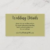 Victoriaanse bruid en bruidegom pasgetrouwd fietse informatiekaartje (Achterkant)