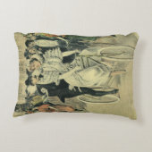 Victoriaanse bruid en bruidegom pasgetrouwd op de  accent kussen (Achterkant)