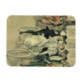 Victoriaanse bruid en bruidegom pasgetrouwd op de magneet (Horizontaal)