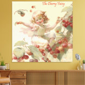 Victoriaanse "Cherry Fairy" in een Fruit Tree Post Canvas Afdruk (Insitu (Woonkamer))