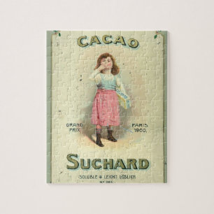 Victoriaanse Chocolade Kus Meisje Suiker Legpuzzel