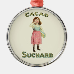 Victoriaanse Chocolade Kus Meisje Suiker Metalen Ornament