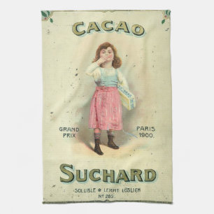 Victoriaanse Chocolade Kus Meisje Suiker Theedoek