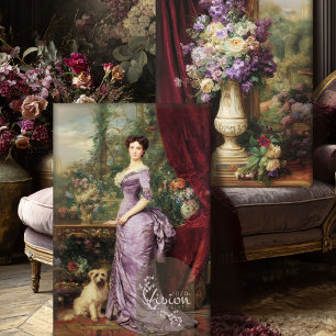 Victoriaanse Dame Engelse Tuin Portret Decoupage Inpakpapier Vel
