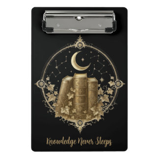 Victoriaanse Dark Academia-boeken & Maanjournaal Mini Klembord