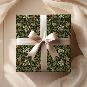 Victoriaanse donkere botanische rode bes William M Cadeaupapier