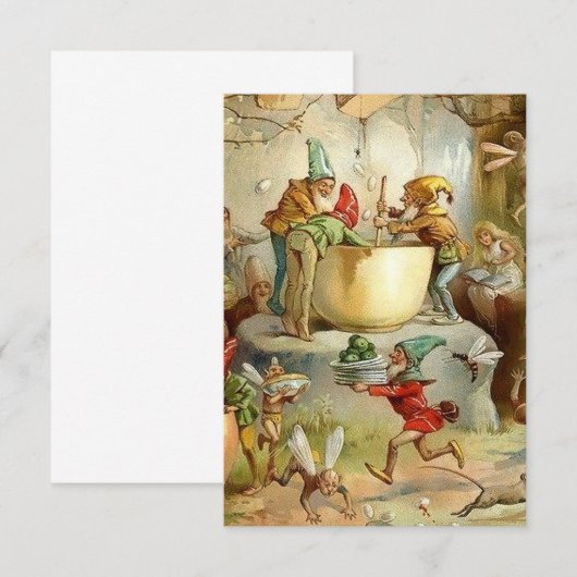 “Victoriaanse feeën” door E S Hardy Bedankkaart (Voorkant / Achterkant)