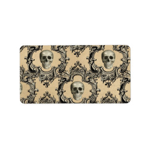 Victoriaanse Frame Schedels Goth Skelet Gotisch Etiket