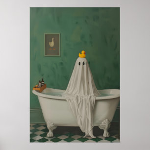Victoriaanse Geest in Badkamer, Vintage Poster, Ku Poster