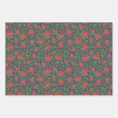 Victoriaanse gotische perfecte rode en fuchsia roz inpakpapier vel (Voorkant)