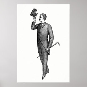 Victoriaanse heer selfie poster