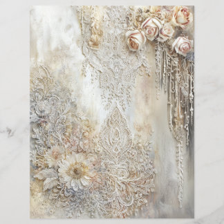 Victoriaanse kanten scrapbookblad