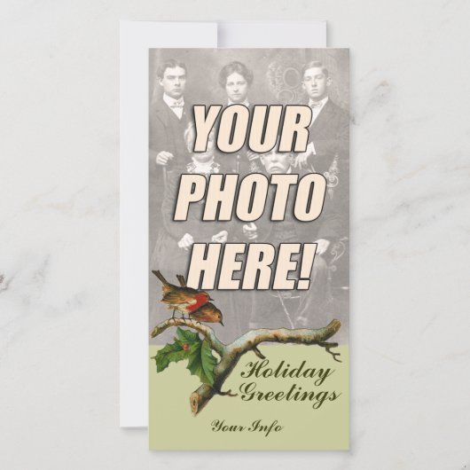 Victoriaanse Kerst Foto Kaarten (Voorkant)