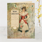 Victoriaanse Kerstelf aankondiging van muziek (Gele Bloem)