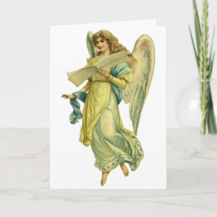 Victoriaanse Kerstengel, Gloria in Excelsis Deo Feestdagen Kaart