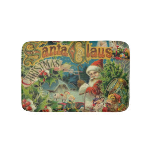 Victoriaanse Kerstman Kerst Collage Antiek Badmat
