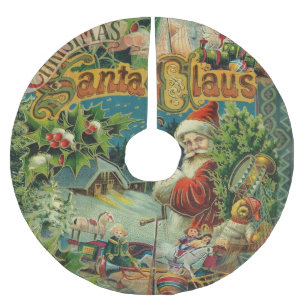 Victoriaanse Kerstman Kerst Collage Antiek Kerstboom Rok