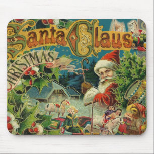 Victoriaanse Kerstman Kerst Collage Antiek Muismat